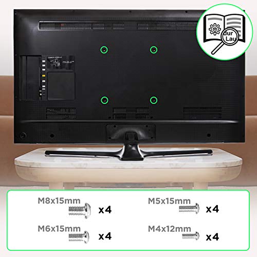 Duronic TVB420 Soporte TV de pared giratorio para pantalla de entre 17" a 56" pulgadas hasta 25kg máx - Soporte SOLO compatible con VESA - Monitor LED, LCD, plasma