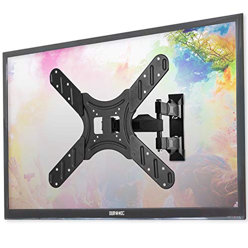 Duronic TVB420 Soporte TV de pared giratorio para pantalla de entre 17" a 56" pulgadas hasta 25kg máx - Soporte SOLO compatible con VESA - Monitor LED, LCD, plasma