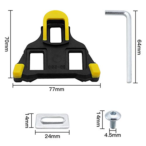 DXLing 1 par Tacos de Bicicleta Tacos para pedales de bicicleta con bloqueo automátic Calas para Bicicleta de Carretera Ciclismo Pedales Tacos de Pedal de Ciclismo Pedales de ciclismo autobloqueante