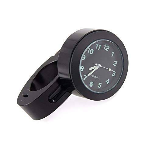 Dxlta Reloj del manillar - manillar de la motocicleta de la bici Reloj del reloj del dial de la mini prenda impermeable