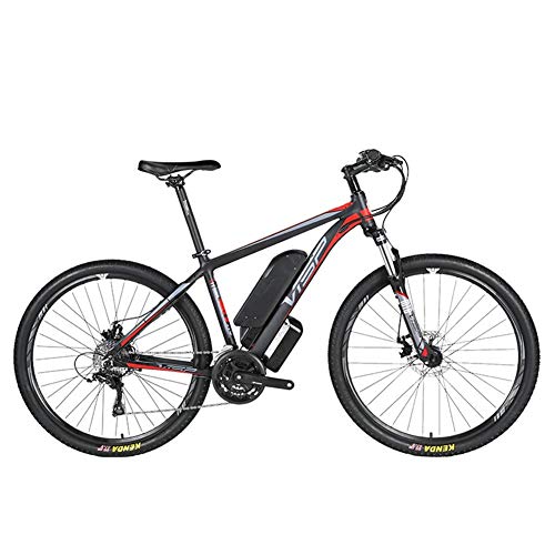D&XQX Bicicleta eléctrica Montaña (26-29 Pulgadas), con Gran Capacidad extraíble de Iones de Litio (36V 250W), Bicicleta eléctrica 24 Speed ​​Gear y Modos de Trabajo de Tres,Rojo,29 * 15.5in