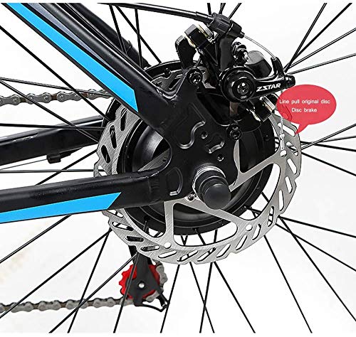 D&XQX Bicicleta eléctrica Montaña (26-29 Pulgadas), con Gran Capacidad extraíble de Iones de Litio (36V 250W), Bicicleta eléctrica 24 Speed ​​Gear y Modos de Trabajo de Tres,Azul,29 * 17in