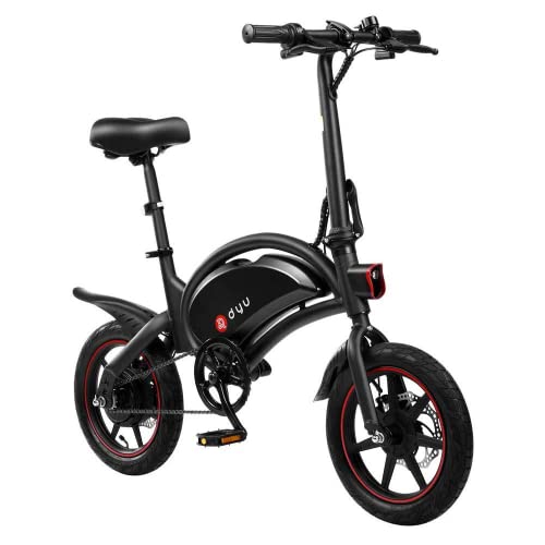 DYU D3F Bicicleta eléctrica Plegable de montaña, Bicicleta de aleación de Aluminio de 240 W, batería extraíble de Iones de Litio de 36 V / 10 Ah con 3 Modos de conducción