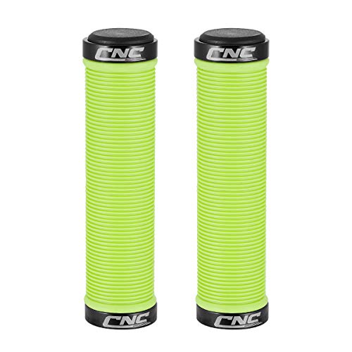 EASTERN POWER 1 Par Puños Bicicleta Montaña, Manillar Puños Bicicleta BMX, Antideslizante Caucho Puños MTB con Doble Bloqueo, Puños Bicicleta Carretera y Bici Plegable, Verde