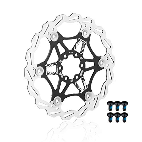 EASTERN POWER Bicicleta Freno Disco, Disco de Freno 180mm 6 Tornillos(Incluye), Flotante Disco Freno para Hope/SRAM/Shimano/Hayes/Magura/Avid Montaña/MTB Bici,Negro