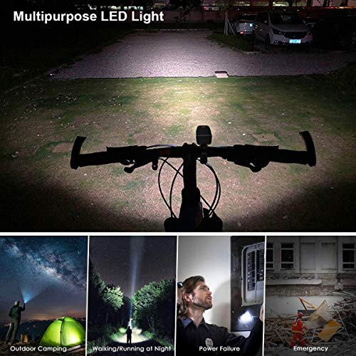 EBUYFIRE Luz Bicicleta LED Recargable USB, 3000 Lumens 5200 mAh Potente Luces Bicicleta Delantera y Trasera, 3 Modos, IPX5 Impermeable Luces Seguridad para Ciclismo de Montaña y Carretera