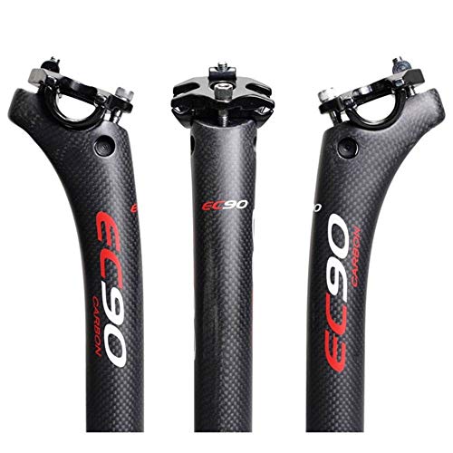 EC90 - Tija para sillín de bicicleta en fibra de carbono, ideal para bicicletas de montaña, carretera o MTB, 30.8 * 350mm