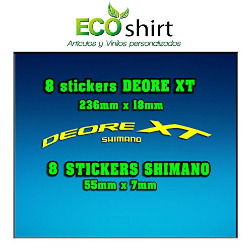 Ecoshirt 4L-T9IH-M5FE Pegatinas Stickers Llanta Rim Shimano Deore XT 29" Am49 MTB Downhill