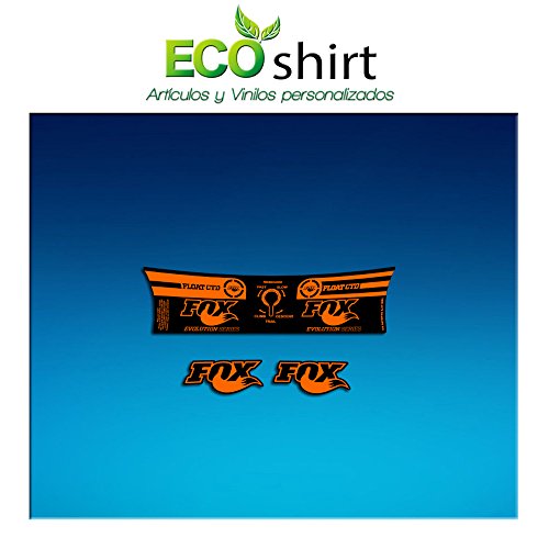 Ecoshirt Pegatina Sticker Shock Fox Float CTD Evolution Series Am197 Aufkleber Decals Autocollants Amortiguador, Naranja