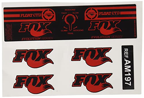 Ecoshirt Pegatina Sticker Shock Fox Float CTD Evolution Series Am197 Aufkleber Decals Autocollants Amortiguador, Rojo