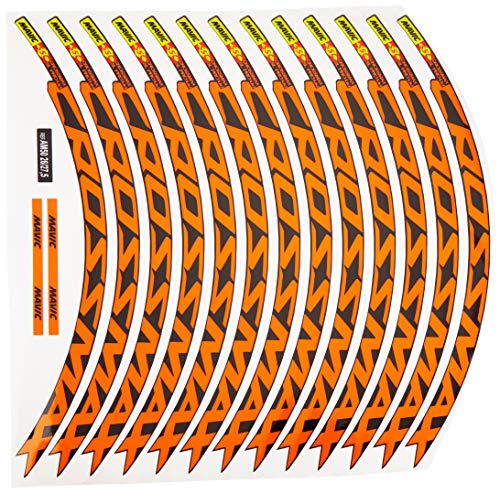 Ecoshirt Pegatinas Stickers Llanta Rim Mavic Crossmax SL Pro 26" 27,5" Am50 MTB Downhill, Naranja 26"