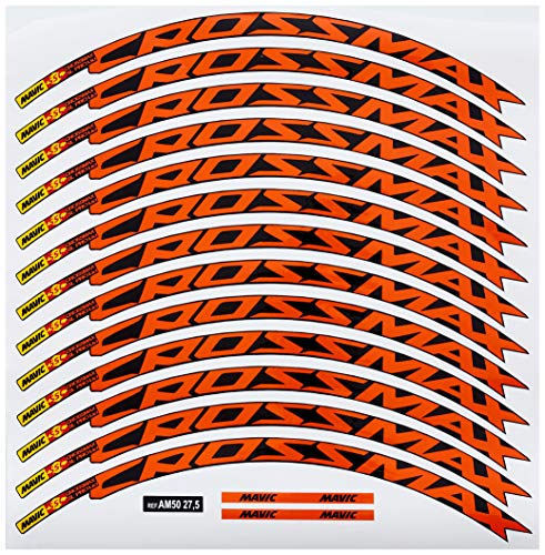 Ecoshirt Pegatinas Stickers Llanta Rim Mavic Crossmax SL Pro 26" 27,5" Am50 MTB Downhill, Naranja 27.5"