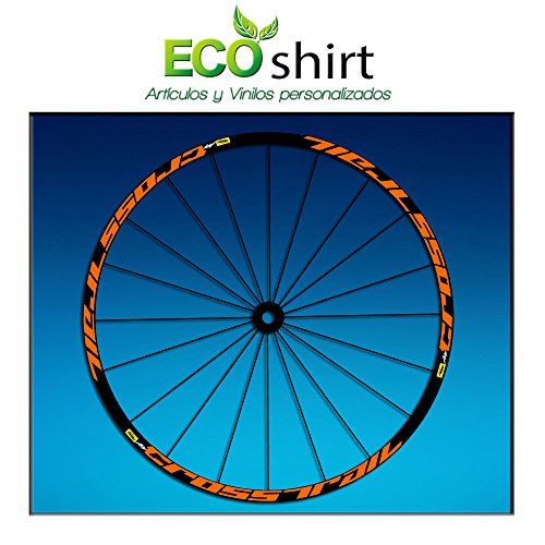 Ecoshirt Pegatinas Stickers Llanta Rim Mavic Crosstrail Bike 26" 27,5" Am58 MTB Downhill, Naranja 26"