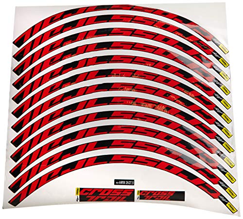 Ecoshirt Pegatinas Stickers Llanta Rim Mavic Crosstrail Bike 26" 27,5" Am58 MTB Downhill, Rojo 26"