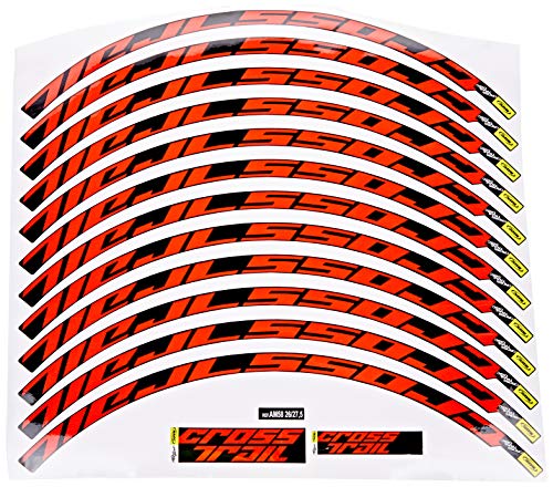 Ecoshirt Pegatinas Stickers Llanta Rim Mavic Crosstrail Bike 26" 27,5" Am58 MTB Downhill, Rojo 27.5"