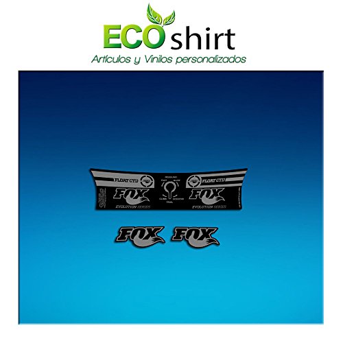 Ecoshirt Q5-CB7H-SKSK Pegatina Sticker Shock Fox Float CTD Evolution Series Am197 Aufkleber Decals Autocollants Amortiguador, Gris