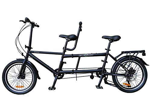 Ecosmo 20TF01BL Bicicleta tándem plegable de 20", 7 velocidades