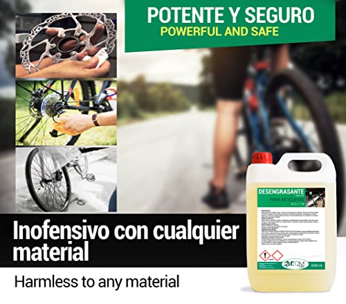 Ecosoluciones Químicas ECO-111B | 5 litros | Desengrasante Neutro para Bicicletas | Protege Todas Las Piezas de la Bicicleta | Desengrasante Cadenas | Incluye PULVERIZADOR