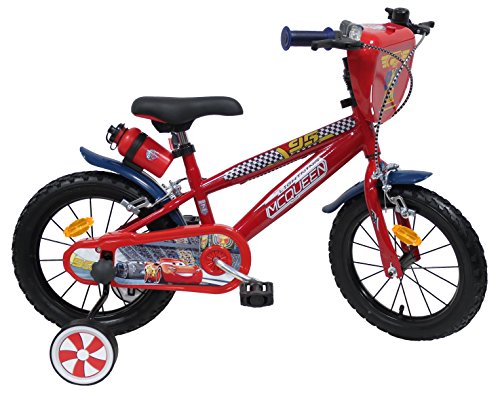 EDEN-BIKES Cars Bicicleta Infantil, Niñas, Multicolor, 14 Pulgadas