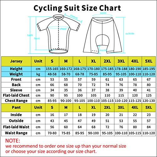 EDMRIK Maillot Ciclismo Hombre, Traje Ciclismo y Culotte Ciclismo con Culotte 5D Gel Pad para Deportes al Aire Libre Bicicleta (BK-OA4, L)