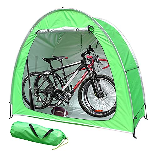 EEUK Almacenamiento de Bicicletas con Diseño de Ventana Impermeable al Aire Libre, Bicis Exterior para para 2 Bicicletas 200 * 165 * 80 Cm