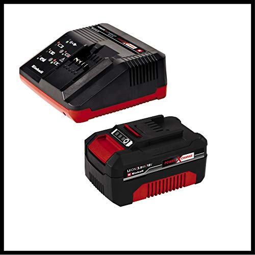 Einhell TC-AG 18/115 Amoladora inalámbrica Li Kit Power X-Change (Li-Ion, 18V, 8500rpm, profundidad de corte máx. 28 mm, incluidos batería y cargador de 3.0 Ah, estuche incluido, sin disco de corte)