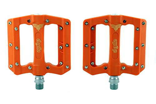 El Gallo Components Fix - Pedales para bicicleta, color naranja