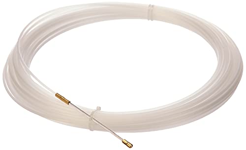 Electraline 21382018I, Guía pasahílos Nailon, 25 M, Diámetro 3 mm, Color Blanco