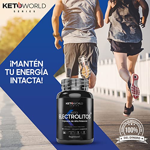 Electrolitos Keto 180 Cápsulas Vegano 6 Meses de Suministro - Con Cloruro de Sodio, Cloruro Potasio, Calcio, Potasio y Magnesio, Para Equilibrio de Electrolitos y Reduce Cansancio y Fatiga Dieta Keto