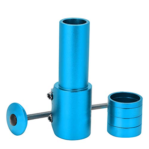 Elevador de v¨¢stago de Bicicleta Adaptador de Cabeza de v¨¢stago de Horquilla de Bicicleta Elevador de Manillar de Bicicleta para Bicicleta Bicicleta de Monta?a Bicicleta de Carretera(Azul)