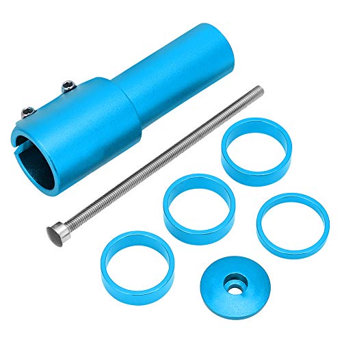 Elevador de v¨¢stago de Bicicleta Adaptador de Cabeza de v¨¢stago de Horquilla de Bicicleta Elevador de Manillar de Bicicleta para Bicicleta Bicicleta de Monta?a Bicicleta de Carretera(Azul)