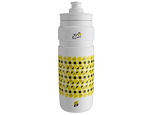 ELITE Blanco, Bidón Fly Tour de Francia, 750 ml, Unisex Adulto, 750