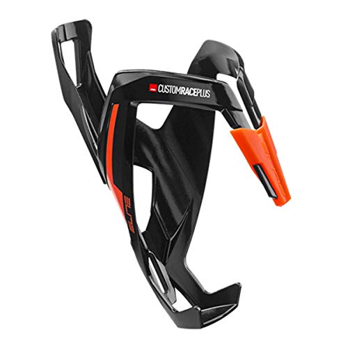 Elite Portabidón Custom Race Plus, Brillante, Hombres, Negro/Naranja