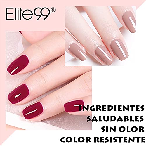 Elite99 Lámpara UV LED para Uñas 24w, 12 Colores Kit de Esmaltes Semipermanentes en Gel UV LED, Base y Top Coat, Removedor de Uñas 001