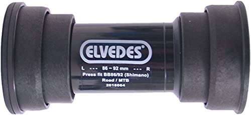 Elvedes Press-Fit BB86/92 - Caja de Pedales para Bicicleta de Adulto, Unisex, Negro, estándar