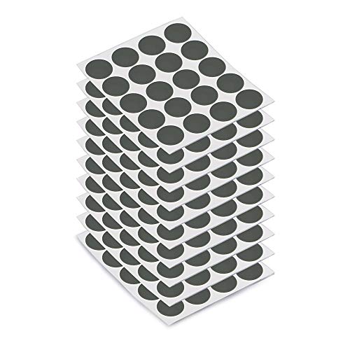 Emuca 4026423 4026423-Tapa tornillos, adhesiva, diámetro 13 mm, Antracita, UD, gris antracita, diámetro 13 mm, 200 unidades