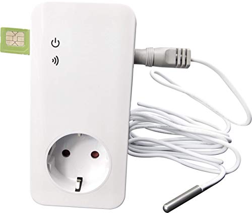 Enchufe Inteligente sin internet (requiere tarjeta SIM) | Sensor de temperatura y programable/manejable con SMS/APP/llamada | Aviso de fallo/recuperación de corriente