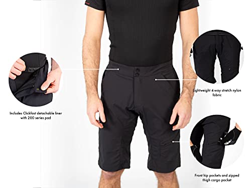 Endura Hummvee Lite - Pantalón corto para bicicleta de montaña, Negro, Large