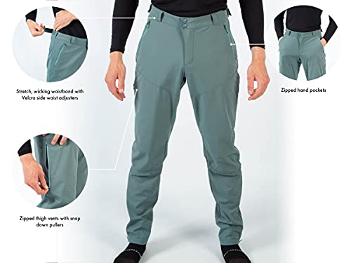 Endura Pantalones de ciclismo MT500 para hombre, color negro, talla grande