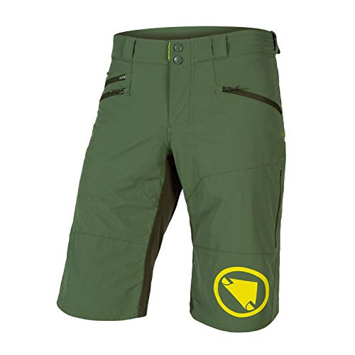 Endura SingleTrack - Pantalones cortos de ciclismo para hombre, color verde bosque, talla XL