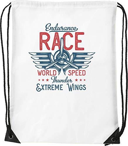 Endurance Race World Speed Bolsa con cordón Saco Senderismo Gimnasio