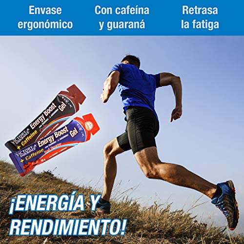 Energy Boost Gel Caffeine Cola. 42g x 24 geles. Energía rápida y duradera.Con Cafeína y Guaraná.