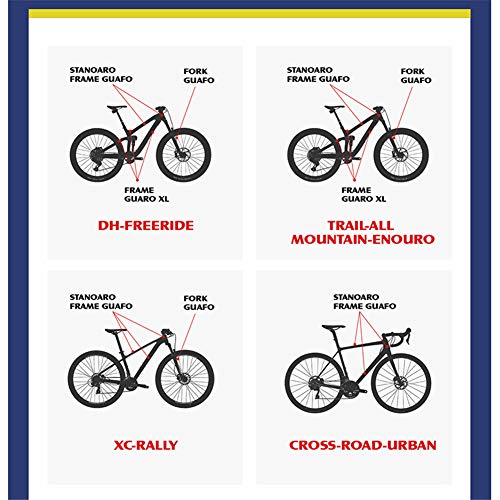 ENLEE Protector de marco de bicicleta XL Pegatinas de bicicleta para MTB Mountain Bike Road Bicicletas y Dirty Bikes (guerrero)