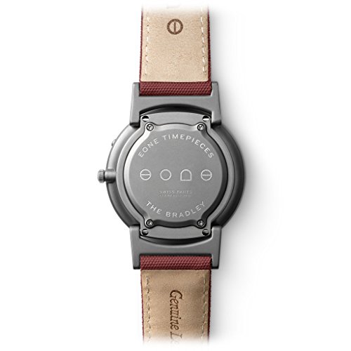 eone Bradley Crimson - Reloj unisex con correa de piel y tela