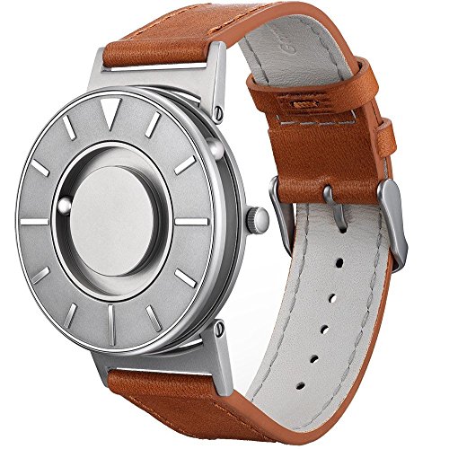 eone Bradley Voyager Reloj Unisex de acero inoxidable con Pulsera de piel Italiana