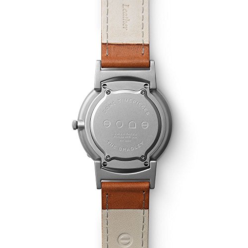 eone Bradley Voyager Reloj Unisex de acero inoxidable con Pulsera de piel Italiana