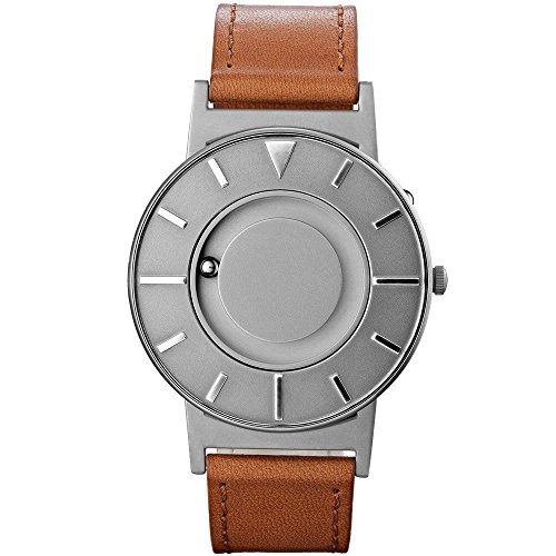 eone Bradley Voyager Reloj Unisex de acero inoxidable con Pulsera de piel Italiana