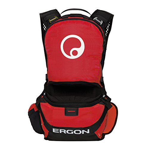 Ergon BE1-L Enduro 45000482 - Mochila para bicicleta (45 x 19 x 7 cm, 3,5 L), color negro y rojo