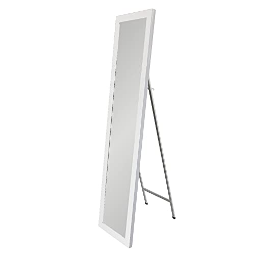 Espejo de pie Blanco nórdico de plástico de 37x157 cm - LOLAhome