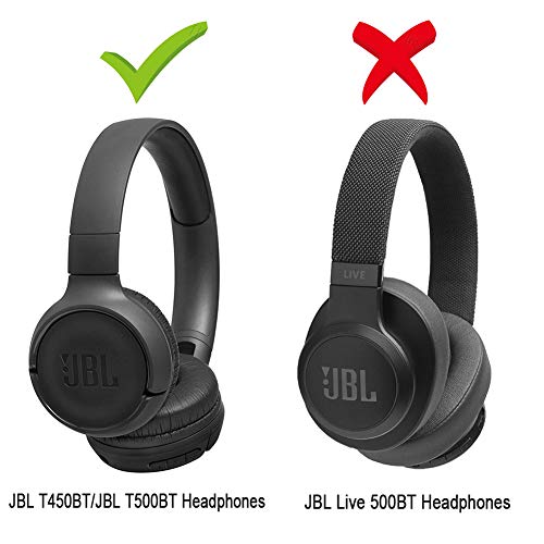 Estuche rígido para JBL T450BT / JBL T500BT sobre Oreja Auriculares inalámbricos Bluetooth, Bolsa Protectora de Viaje para Viaje - Negro(Forro Negro)